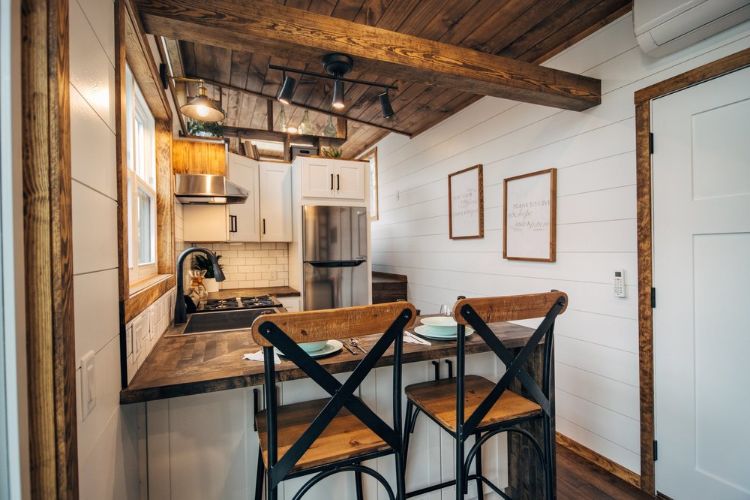 0132 Step inside the Lupine tiny home. It was built for modern comfort smallhometours.com 3
