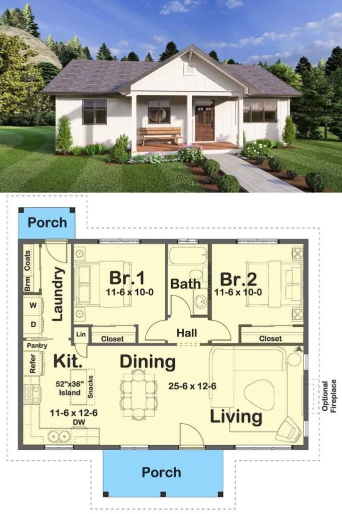 0135 country style rancher home smallhometours.com 2