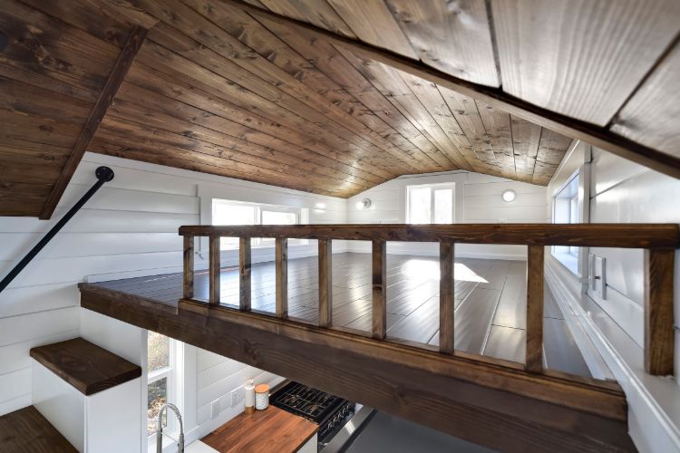 0141 In contemporary farmhouse style this sleek tiny home fits all lifes comforts into 22 feet smallhometours.com 3