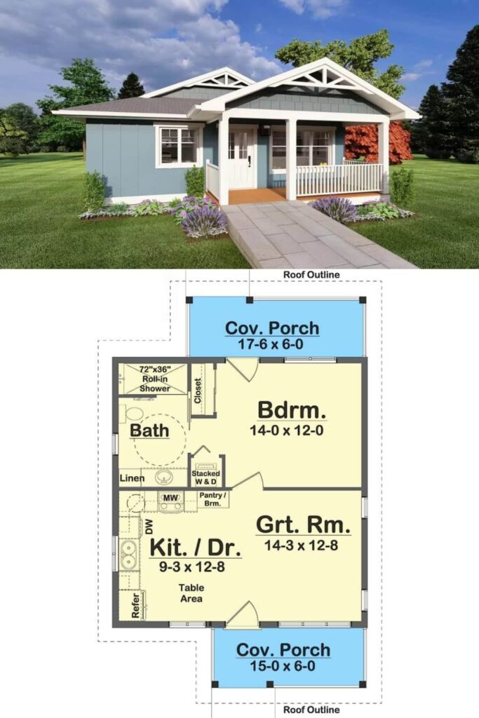 0144 single story cottage smallhometours.com 2