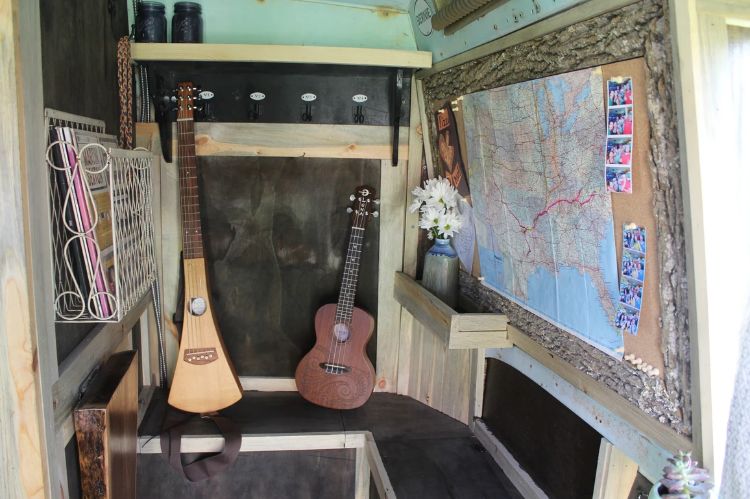 0170 Couple left their life behind to live full time in a renovated Skoolie. Take a tour inside smallhometours.com 3