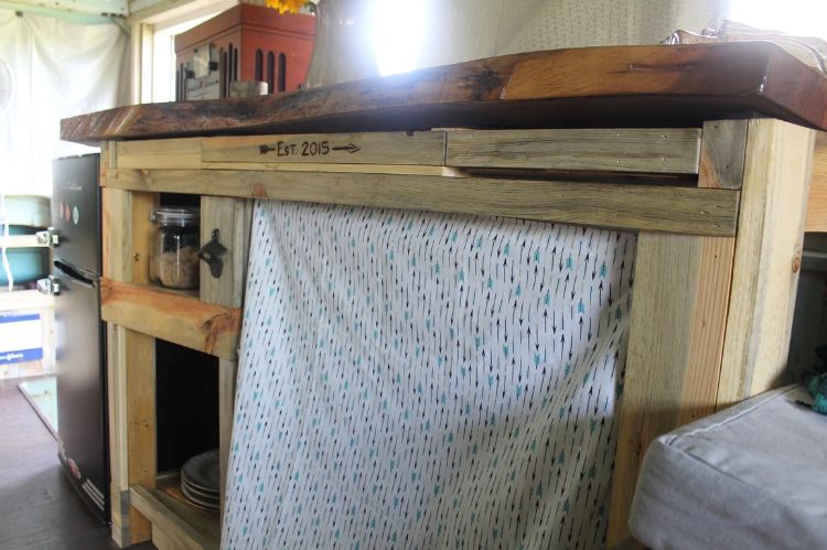 0170 Couple left their life behind to live full time in a renovated Skoolie. Take a tour inside smallhometours.com 6