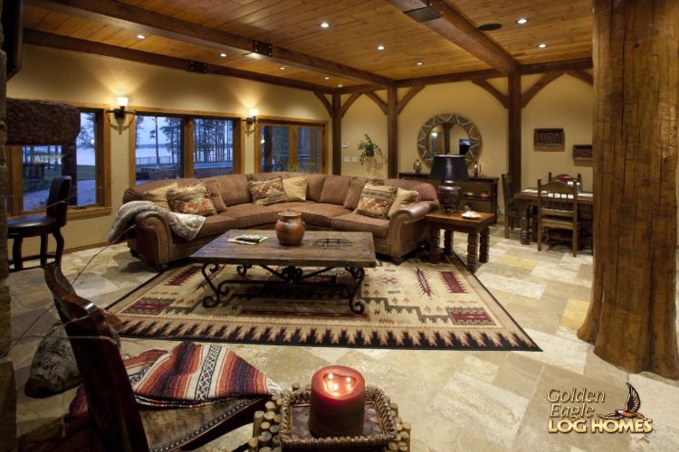 0199 Explore this beautifully lit timber frame home for a glimpse at a true rustic retreat smallhometours.com 20