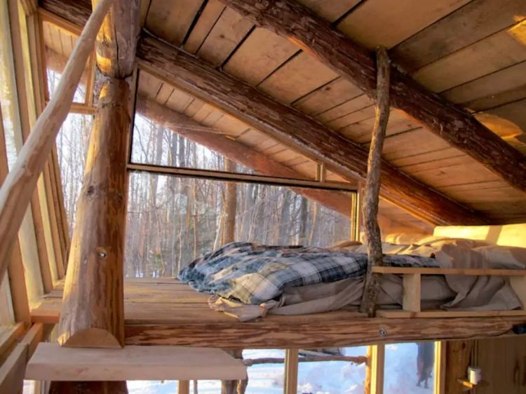 0200 Enjoy this woodland cabins fantastic views then turn toward its gorgeous interior design smallhometours.com 8