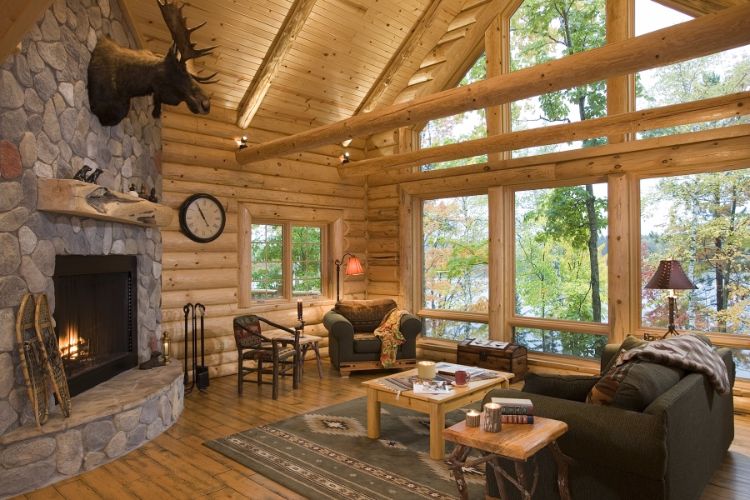 0201 Take a look around the Sawyer log home – it shows how to capture the best of a lakefront smallhometours.com 3