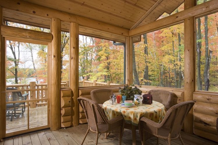 0201 Take a look around the Sawyer log home – it shows how to capture the best of a lakefront smallhometours.com 7