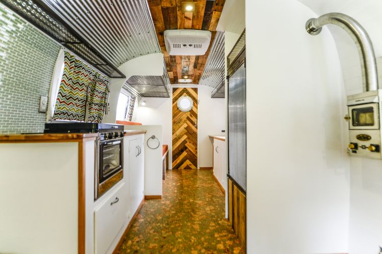 0205 70s style meets modern convenience in this remodeled Airstream Overlander smallhometours.com 2