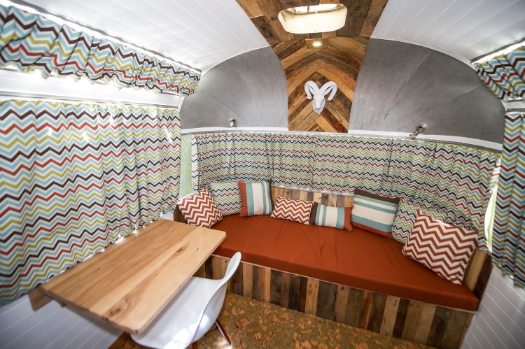 0205 70s style meets modern convenience in this remodeled Airstream Overlander smallhometours.com 3