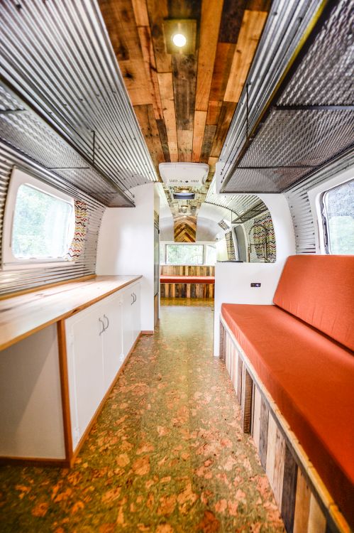 0205 70s style meets modern convenience in this remodeled Airstream Overlander smallhometours.com 5