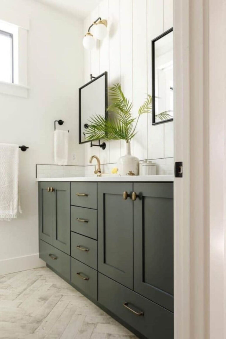 Most Captivating 25 Small Bathroom Green Vanity Ideas That Make You Go