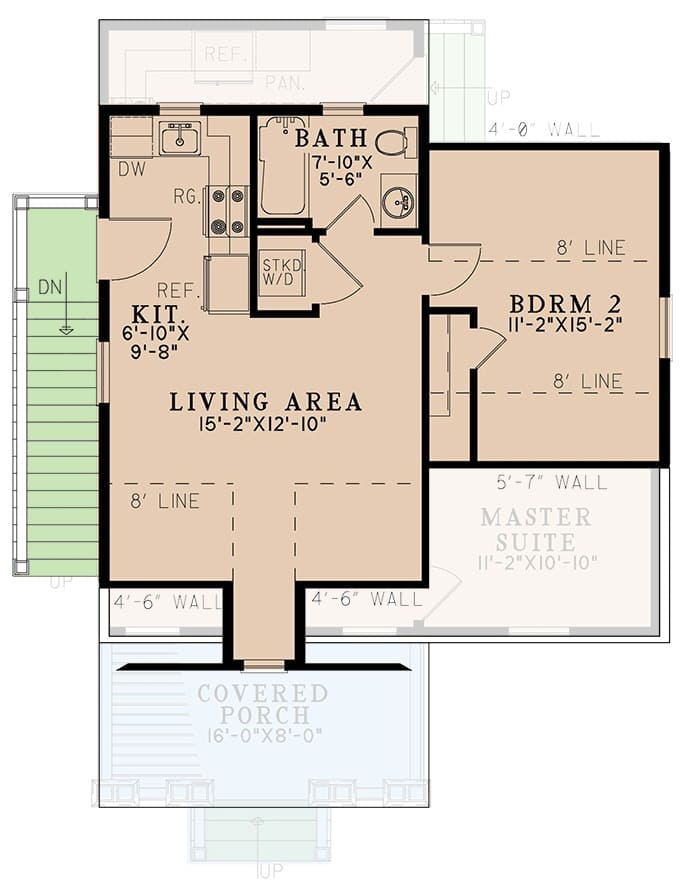 0321 70859MK duplex style cottage architectural designs smallhometours 12