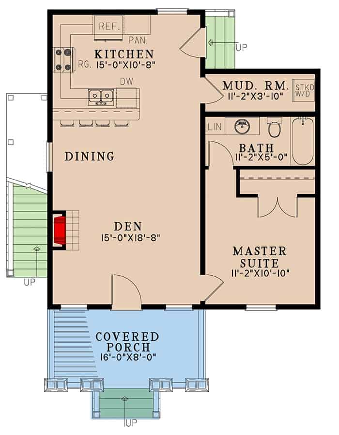 0321 70859MK duplex style cottage architectural designs smallhometours 13