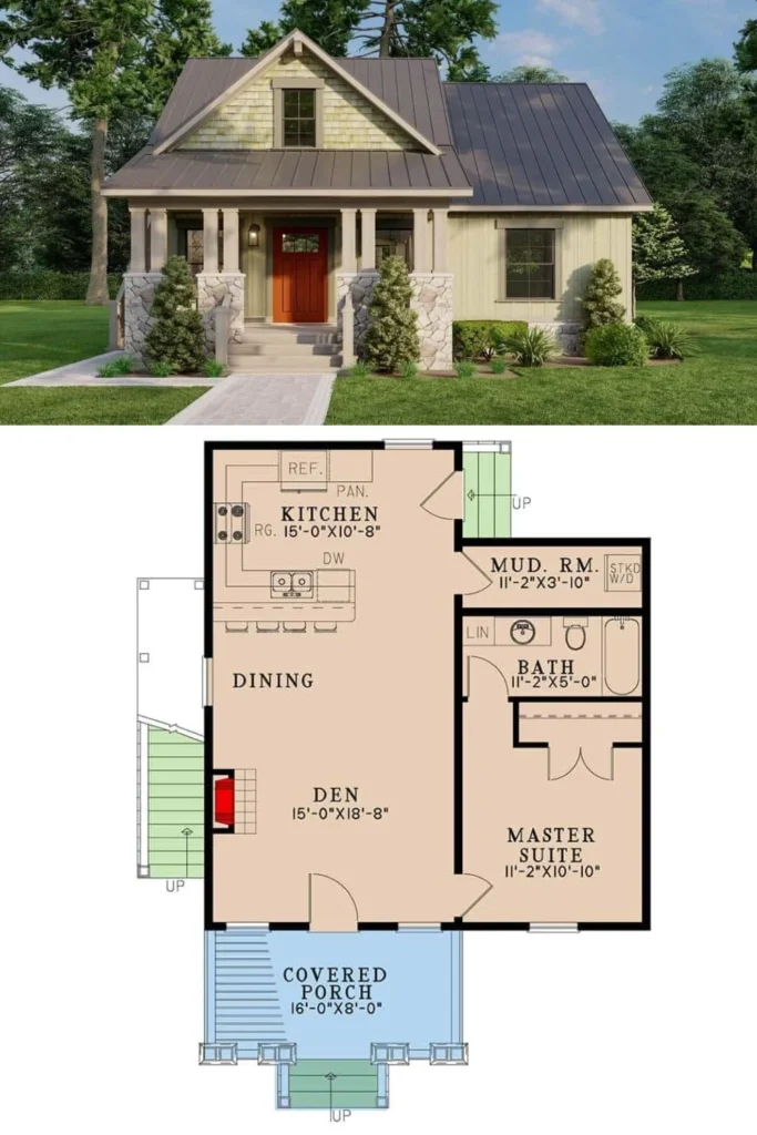 0321 70859MK duplex style cottage architectural designs smallhometours