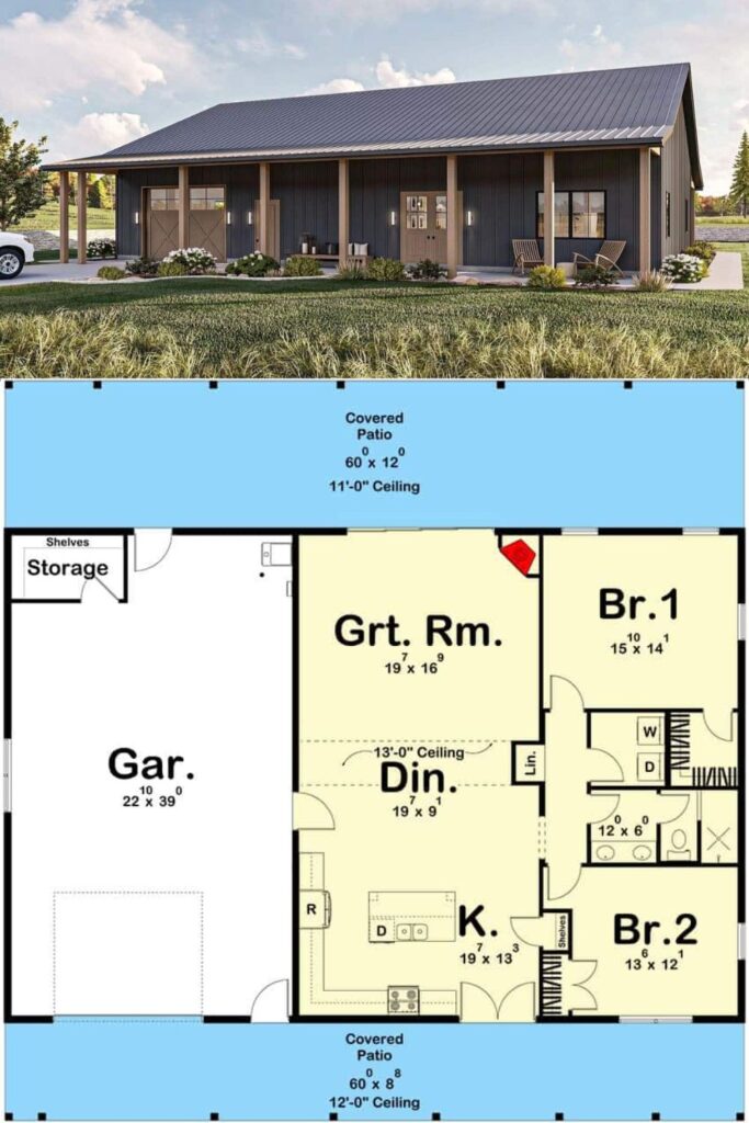 0326 623296DJ rustic barndominium farmhouse architectural designs smallhometours 2