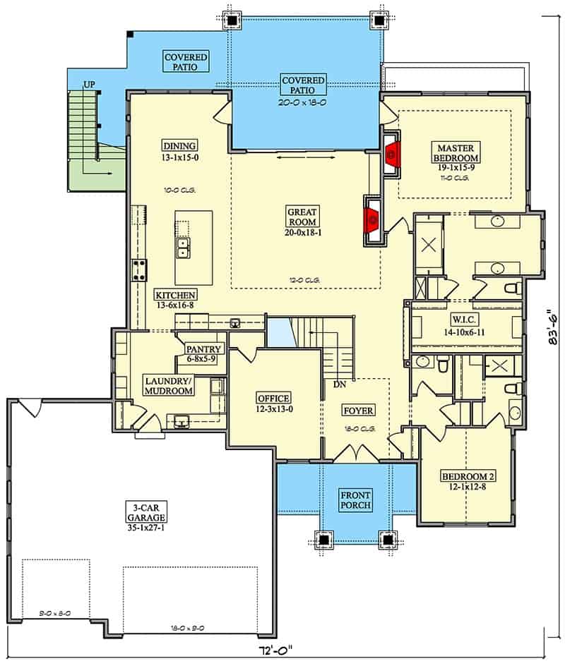 0339 95230RW new american home architectural designs smallhometours 18