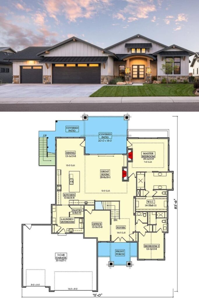 0339 95230RW new american home architectural designs smallhometours 2