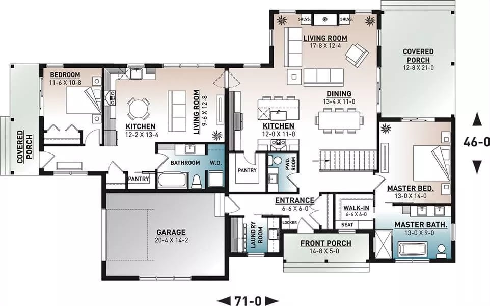 0341 THD 8826 multi generational farmhouse the house designers smallhometours 13