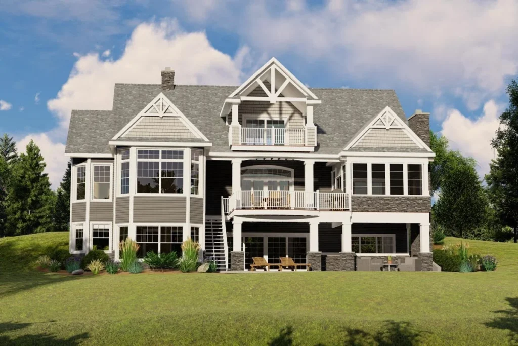 0350 two story 2 bedroom new american craftsman with angled garage and loft smallhometours