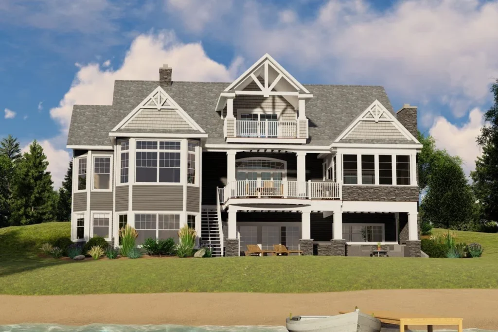 0350 two story 2 bedroom new american craftsman with angled garage and loft smallhometours 2