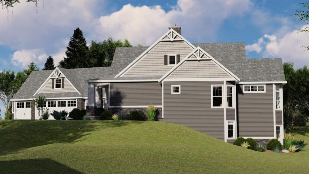0350 two story 2 bedroom new american craftsman with angled garage and loft smallhometours 3