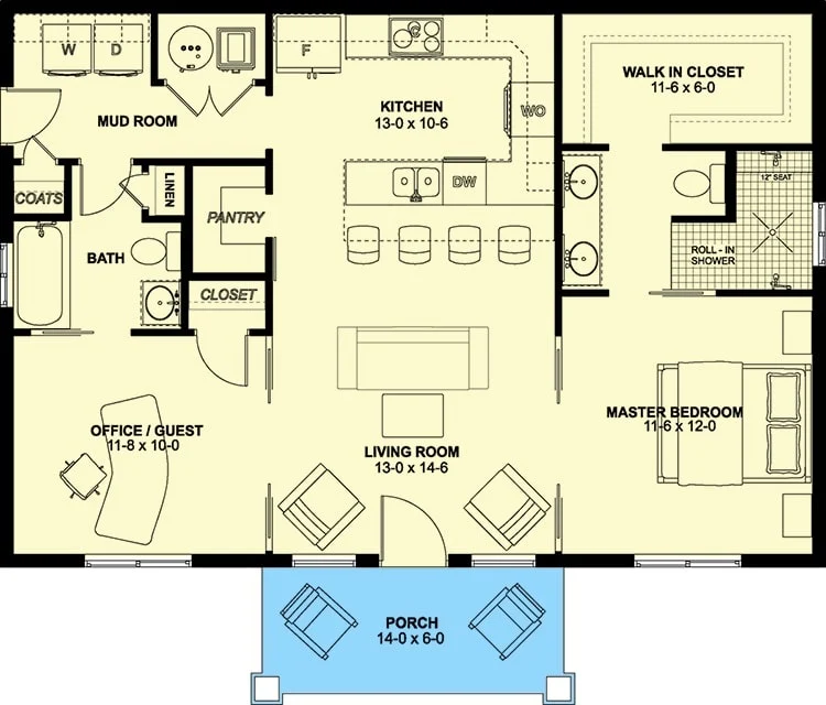 0351 single story 2 bedroom compact home with open living space smallhometours 10