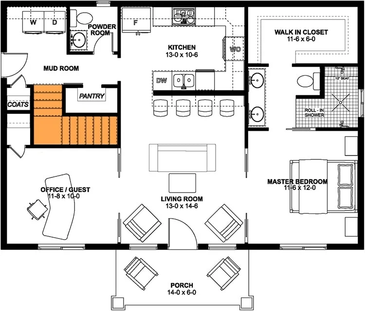 0351 single story 2 bedroom compact home with open living space smallhometours 8