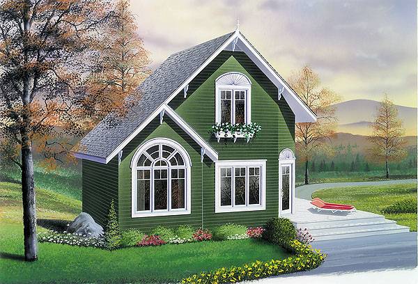 0353 two story 2 bedroom the woodlette country style home for a narrow lot smallhometours 2