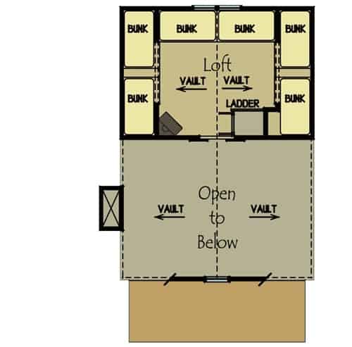 0358 two story 2 bedroom cabin retreat smallhometours 11