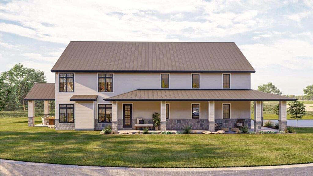 0360 country style two stroy 2 bedroom barndominium smallhometours 14