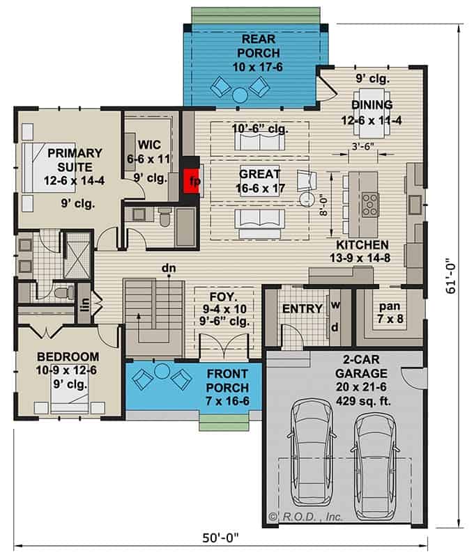 0363 14746RK contemporary craftsman home architectural designs smallhometours 18