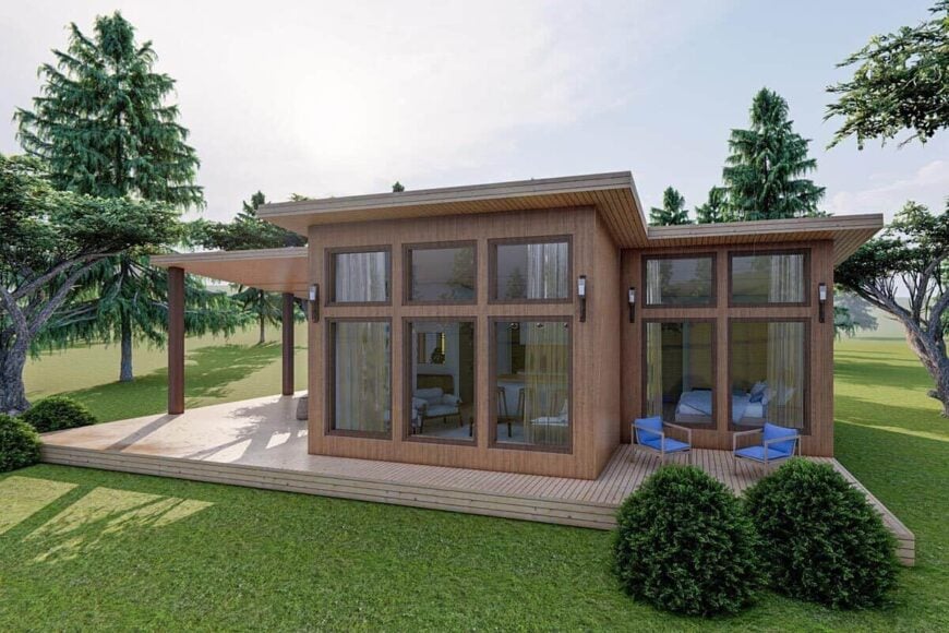 0368 rustic single story 2 bedroom contemporary home smallhometours 2