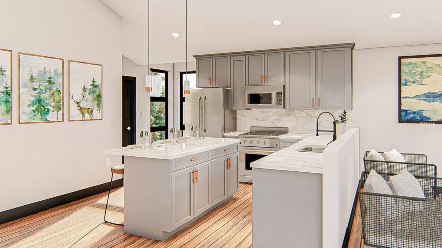 0370 2 bedroom two story modern carriage home with upper level deck smallhometours 3