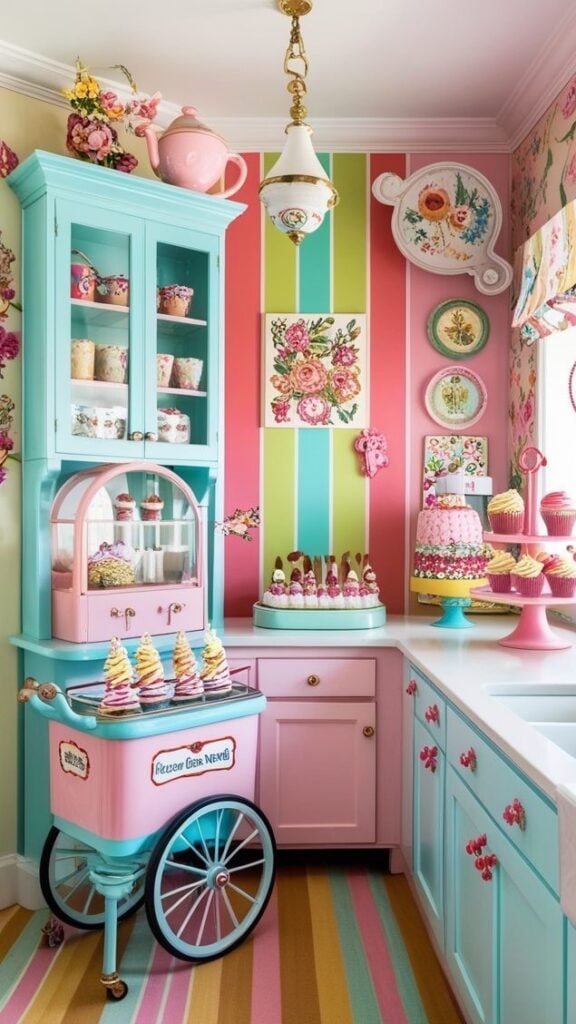 Kitschy Kitchen Inspo Decor Ideas Inspirations smallhometours.com 15