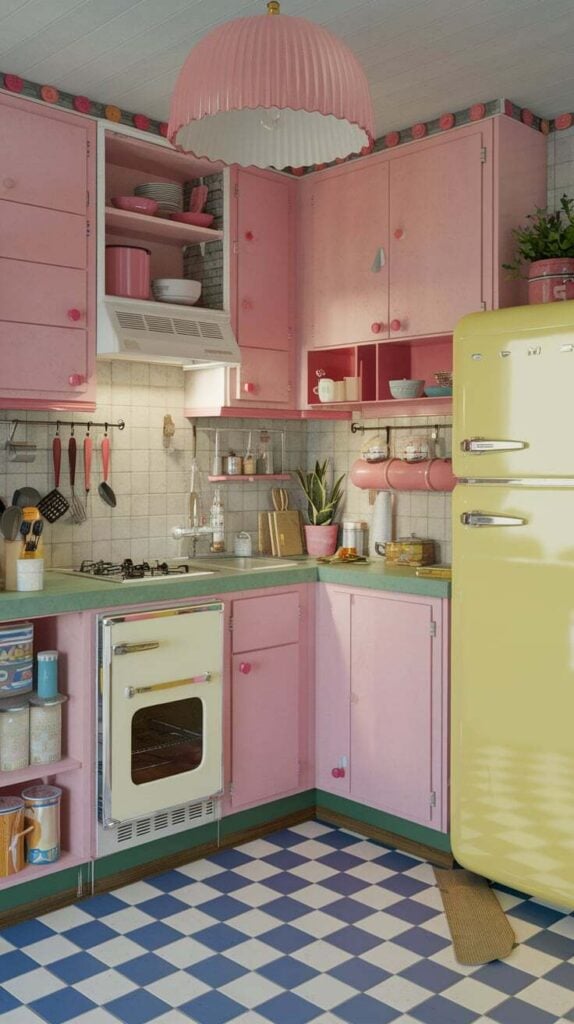 Kitschy Kitchen Inspo Decor Ideas Inspirations smallhometours.com 4