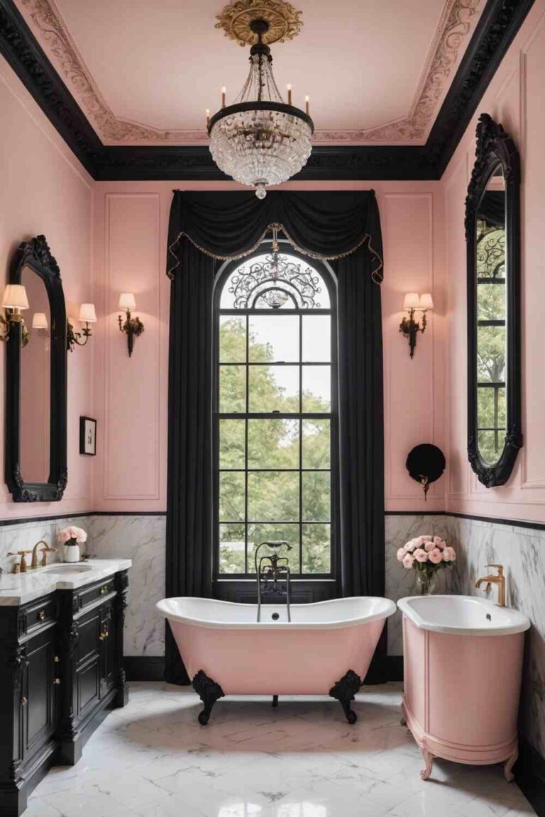 21+ Stunning Pink and Black Small Bathroom Ideas You'll Love - Small Home Tours