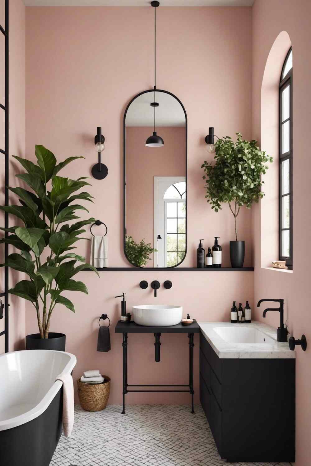 21+ Stunning Pink and Black Small Bathroom Ideas You'll Love - Small ...