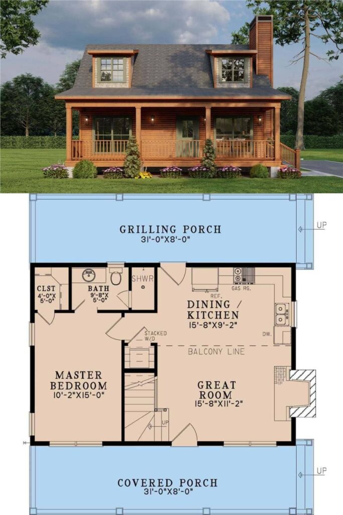 0388 193 1310 rustic home the plan collection smallhometours 2