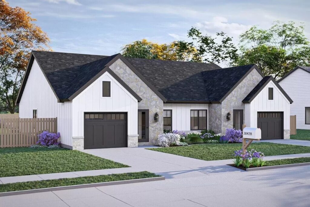 0397 623358DJ modern cottage duplex architectural designs smallhometours.com 5
