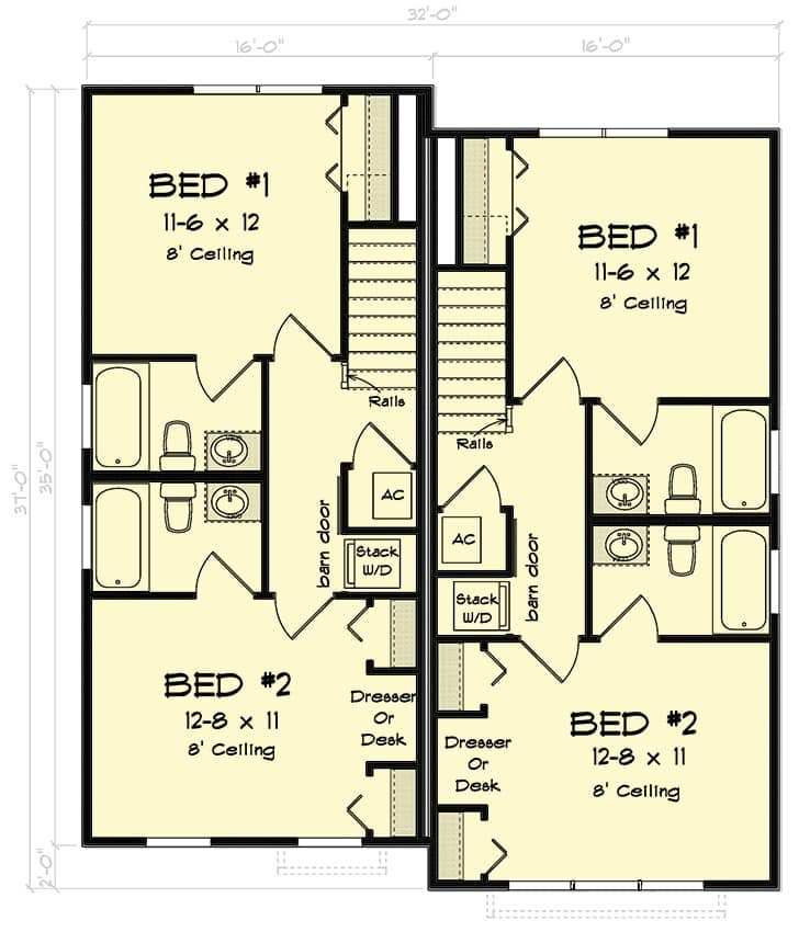 0402 52353WM traditional duplex architectural designs smallhometours.com 12