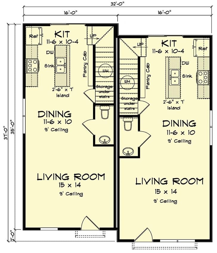 0402 52353WM traditional duplex architectural designs smallhometours.com 13