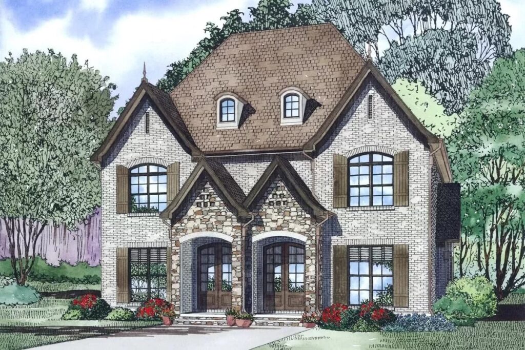 0414 60621ND french country duplex architectural designs smallhometours.com 13