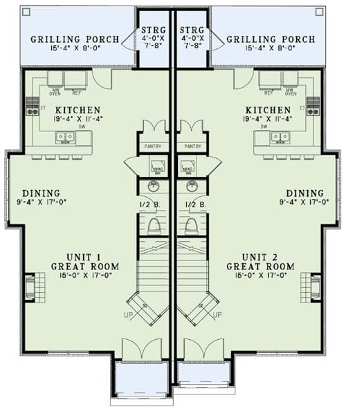 0414 60621ND french country duplex architectural designs smallhometours.com 15