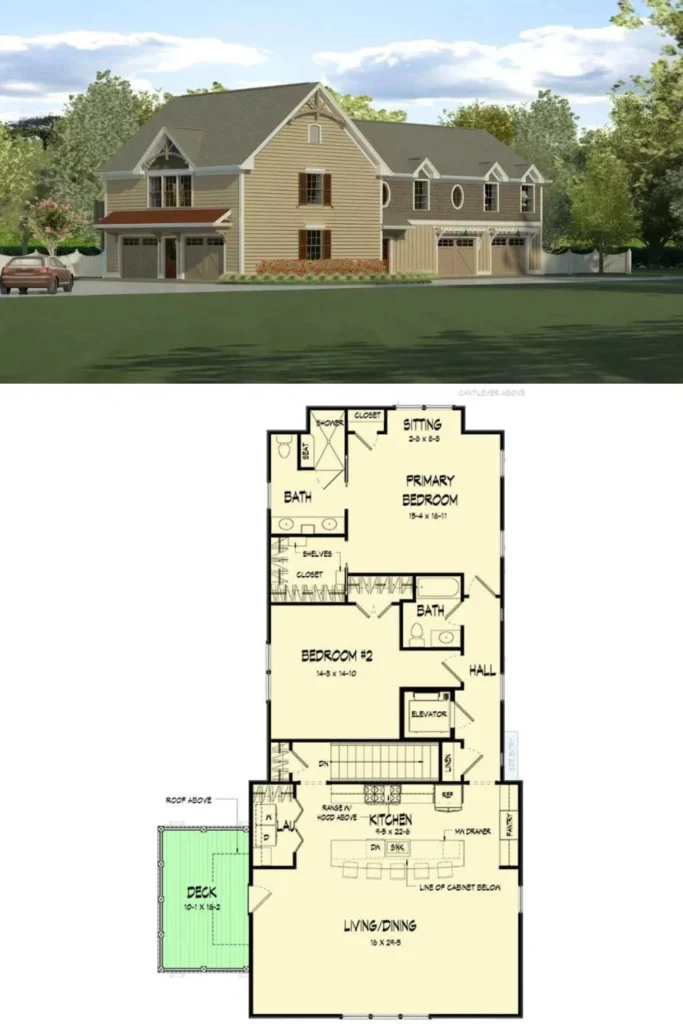 0421 360119DK country carriage home architectural designs smallhometours.com 1 1