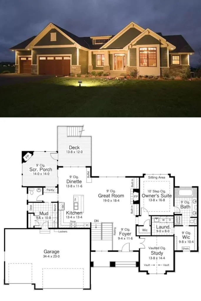 0423 THD 9667 the hilldale farmhouse the house designers smallhometours.com 2
