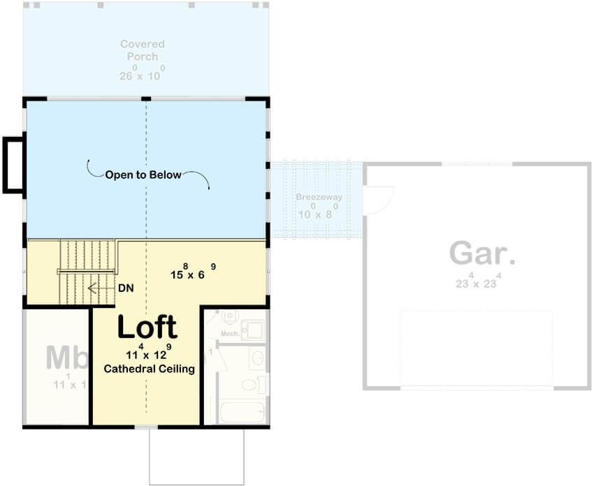 0433 2 bedroom craftsman home floor plan smallhometours.com 13