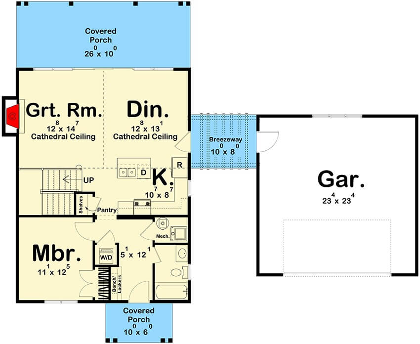 0433 2 bedroom craftsman home floor plan smallhometours.com 14