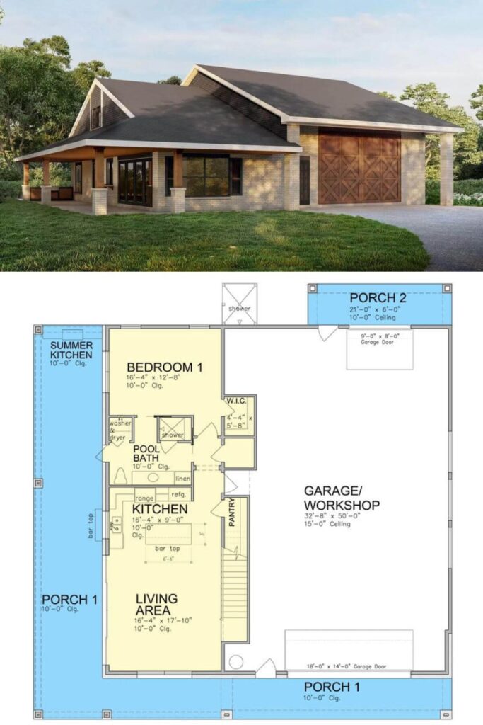 0444 780003KYD country barndominium architectural designs smallhometours.com 2