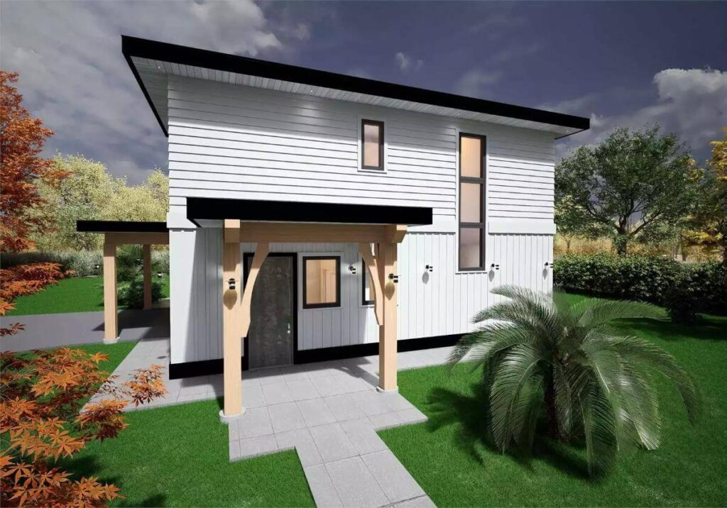 0463 THD 9501 contemporary rustic roost the house designers smallhometours.com 10