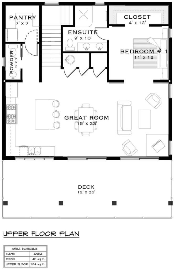 0463 THD 9501 contemporary rustic roost the house designers smallhometours.com 2