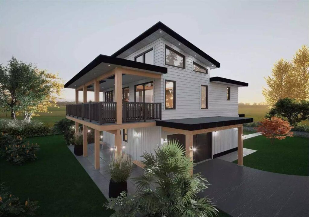 0463 THD 9501 contemporary rustic roost the house designers smallhometours.com 3